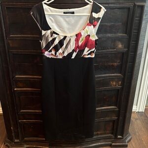 Elie Tahari Nordstrom Floral & Black Dress size 4